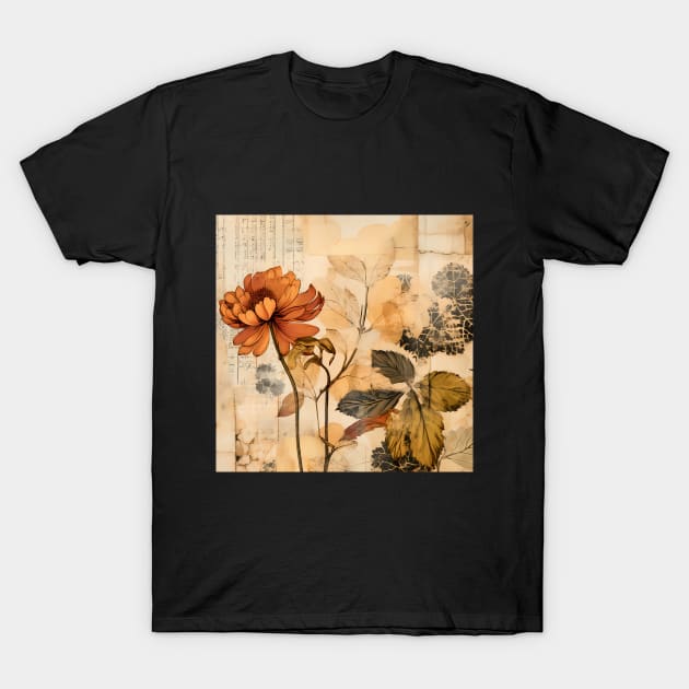 Flowers - amber colors T-Shirt by Signum